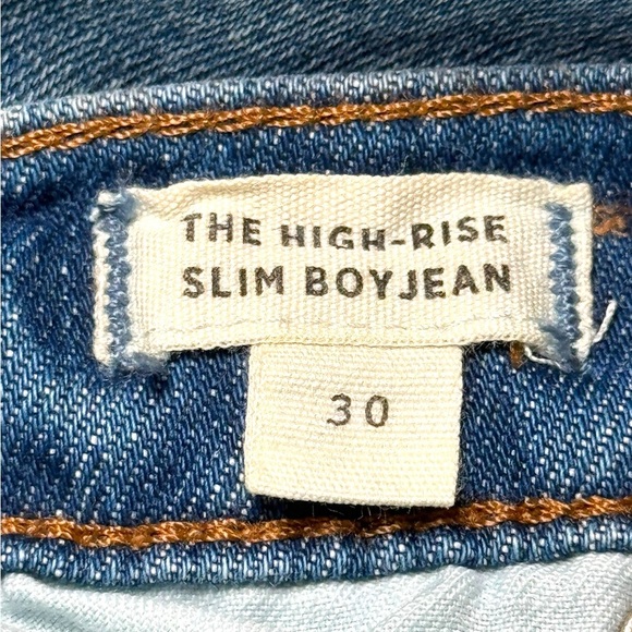 Madewell The High-Rise Slim Boyjean: Step-Hem Edition Size 30 EUC - Picture 8 of 12